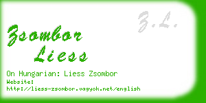 zsombor liess business card